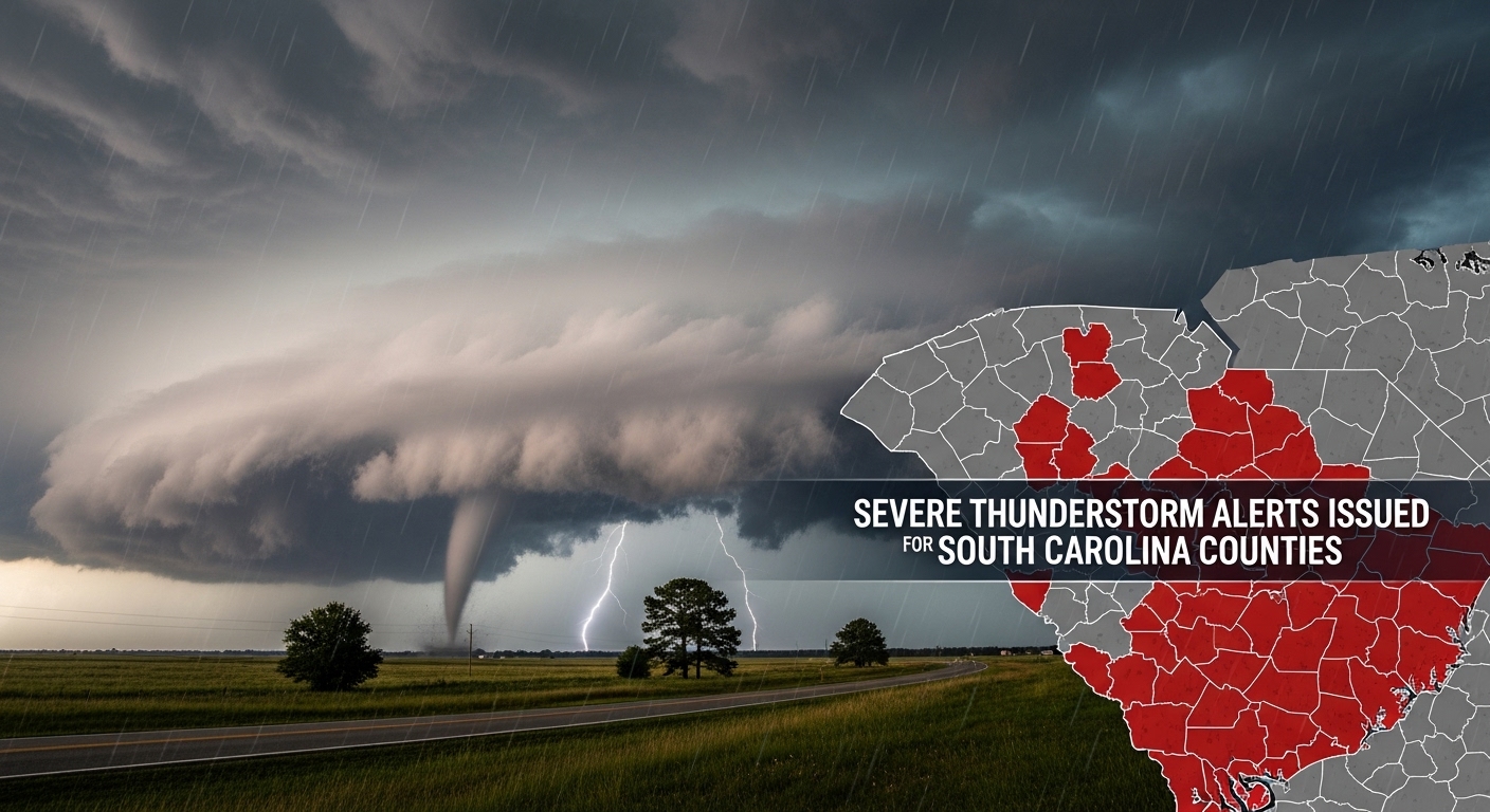 Multiple Severe Thunderstorm Alerts Issued for South Carolina Counties